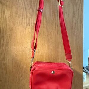 kate spade Red Crossbody Camera Bag with Adjustable Strap